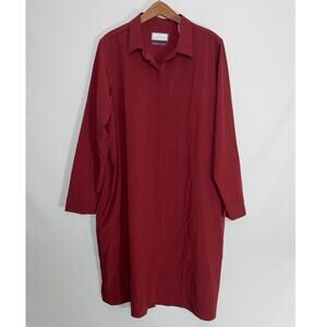 Modern Ambition Delightfully Technical Travel Shirtdress‎ - Women's Size XXL
